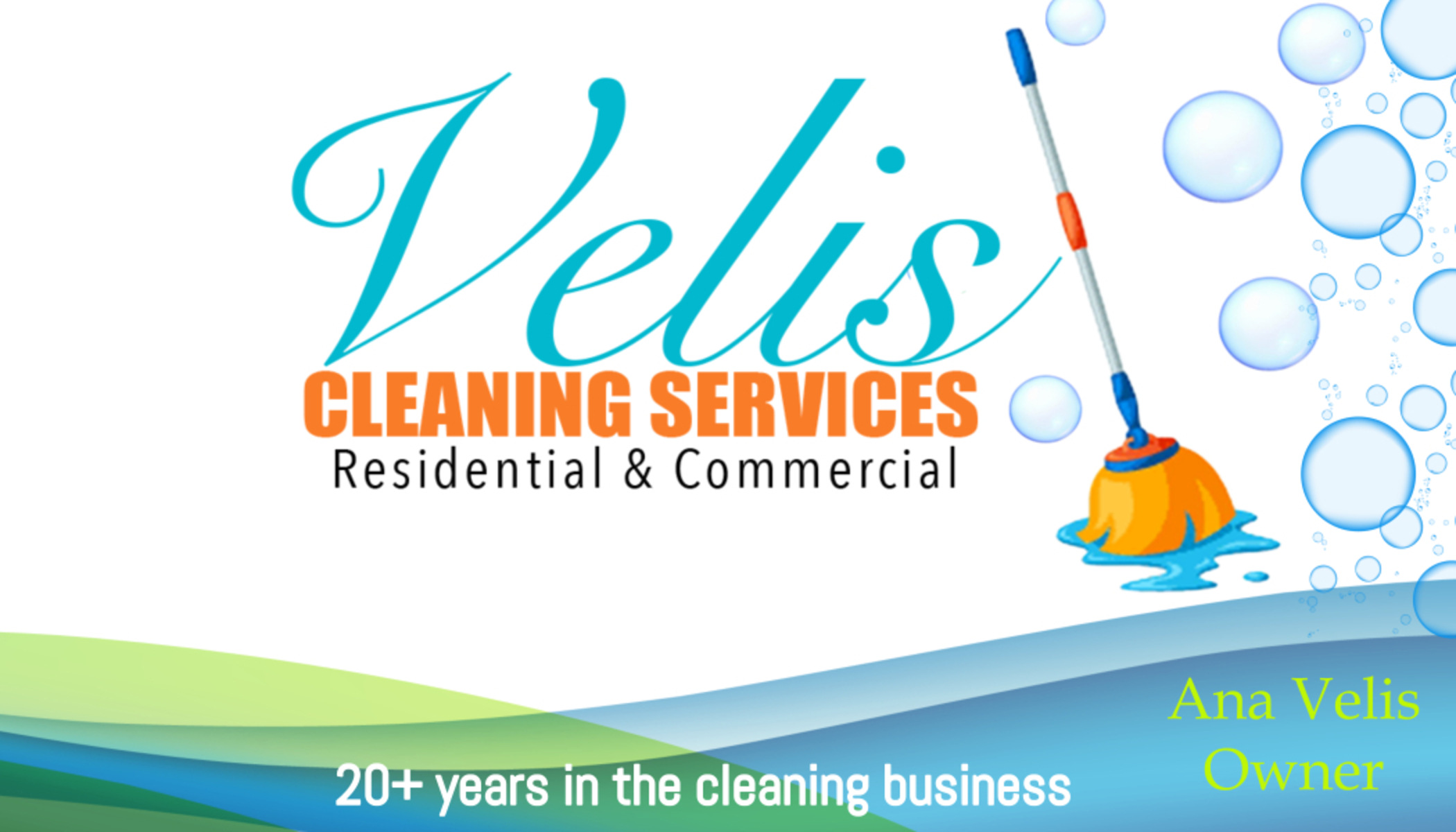 Velis Cleaning Services biz card 2nd side
